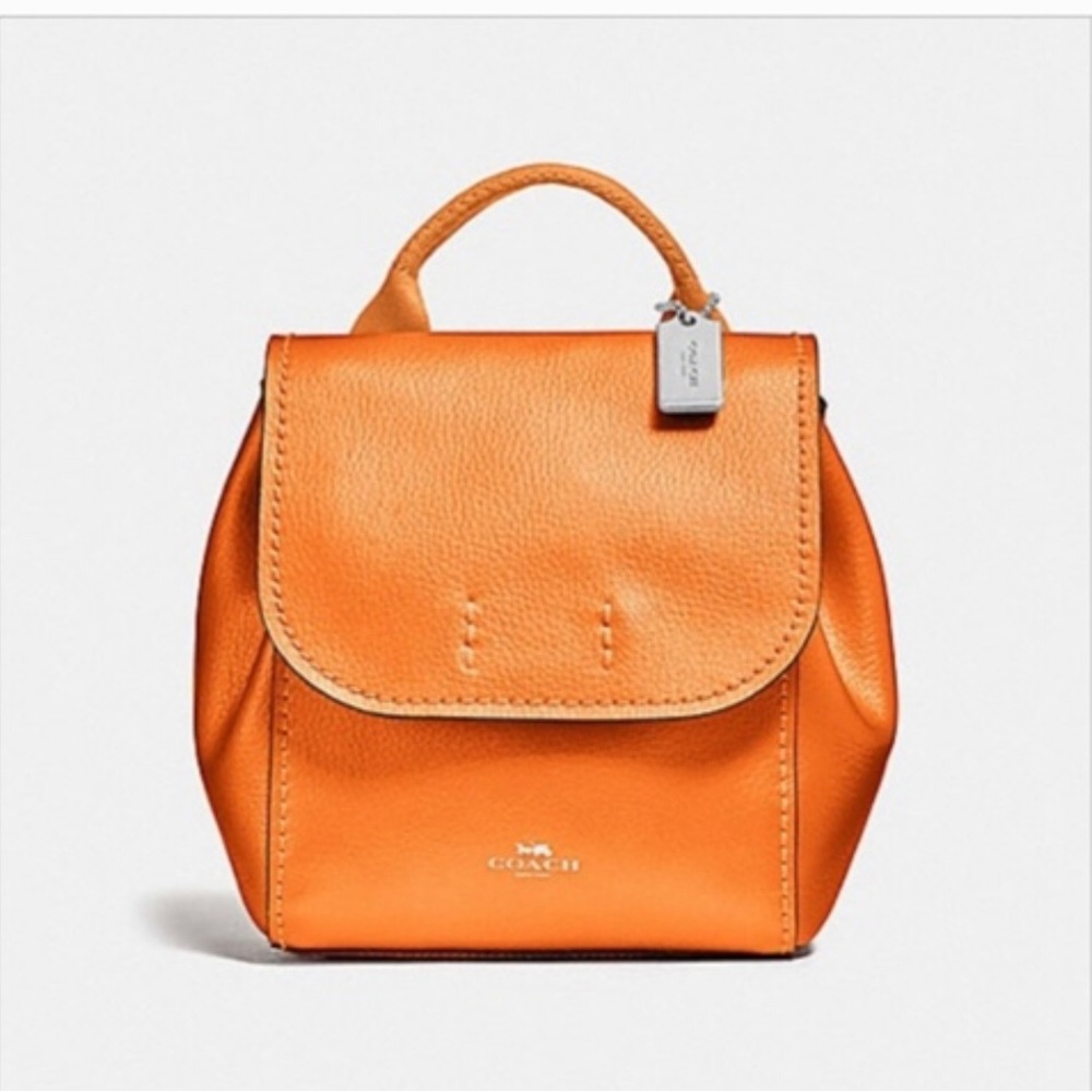 Coach Derby Metallic Tangerine Backpack